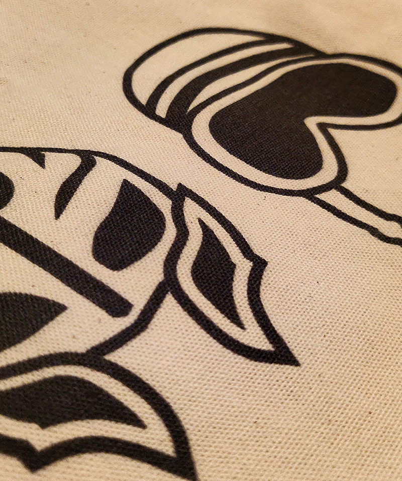 Zoom sur tote bag odette et josé